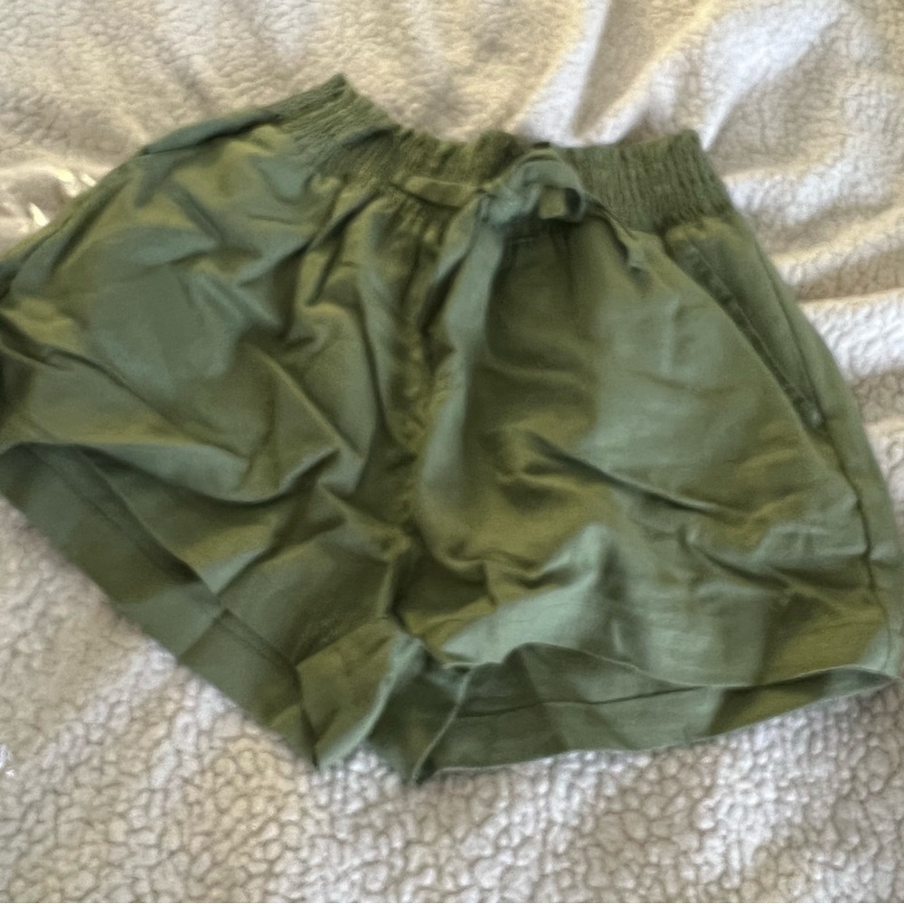 Green Paper Bag Shorts
